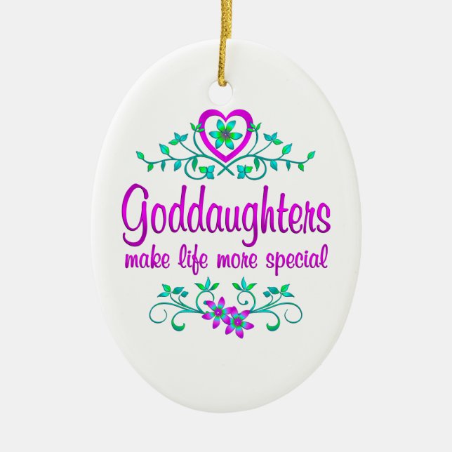 Special Goddaughter Ceramic Ornament (Front)