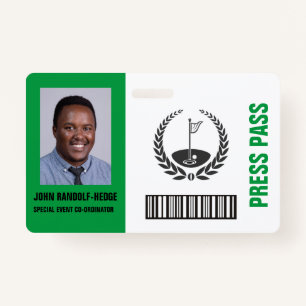 SPECIAL GOLF EVENT SECURITY BADGE
