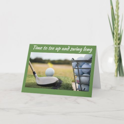 SPECIAL GOLFERS BIRTHDAY HOLE IN ONE CARD