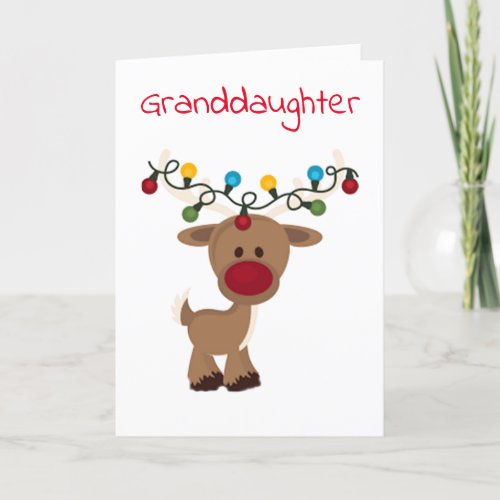 SPECIAL GRANDDAUGHTER MERRY CHRISTMAS  HOLIDAY CARD