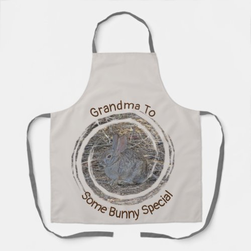 Special Grandma Cute Rabbit Brown Bunny Nana Apron