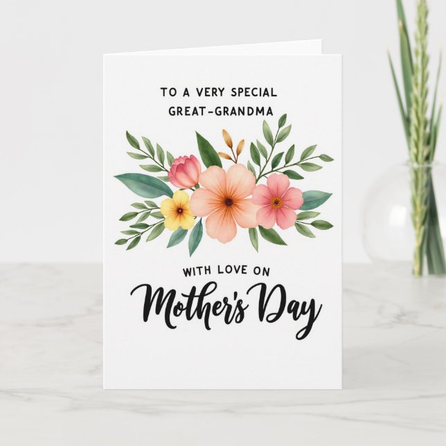 Special Grandma Floral Card (Front)
