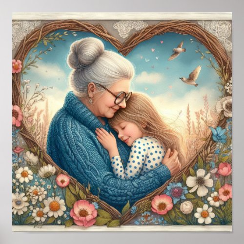 Special Grandmother Hug Poster