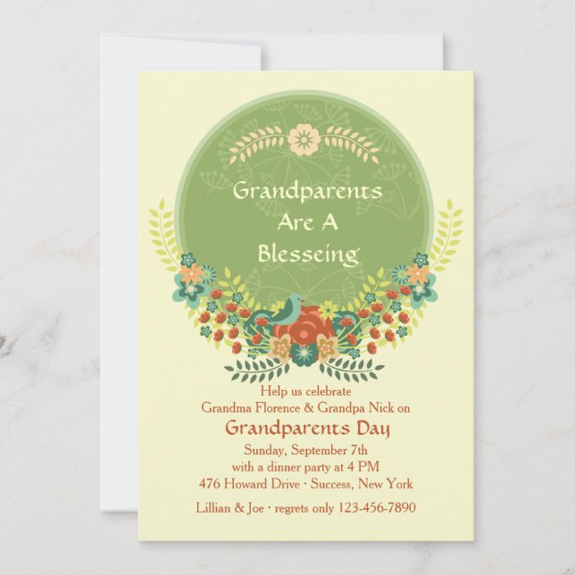 Special Grandparents Day Invitation (Front)