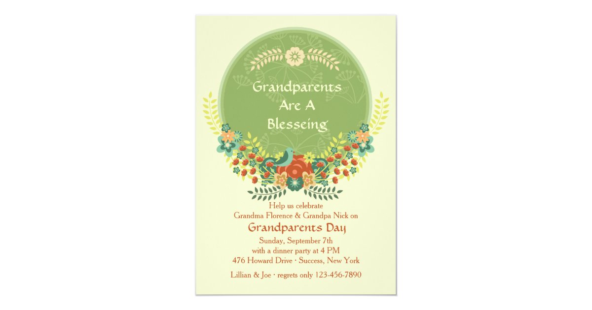 grandparents day invitation template