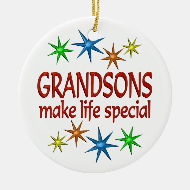 Special Grandson Ceramic Ornament (Front)