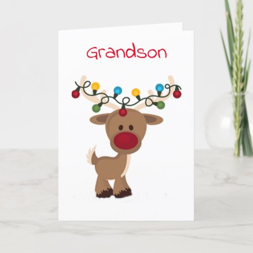 SPECIAL GRANDSON MERRY CHRISTMAS HOLIDAY CARD