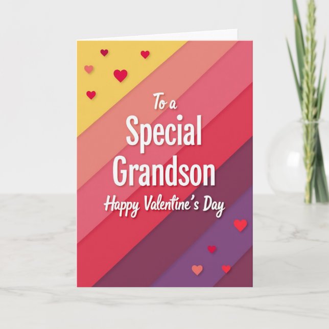 Special Grandson Valentines Day Card (Front)