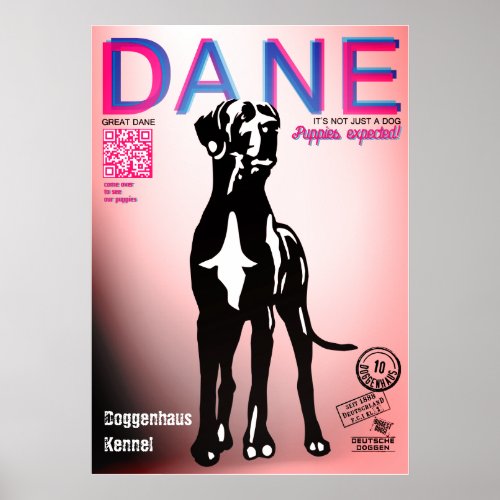 Special Great Dane Puppy Selling Poster