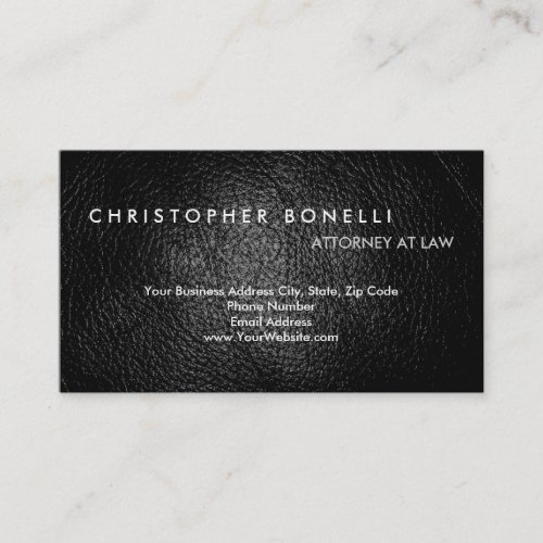 Special Grey Leather Effect Plain Exclusive Business Card