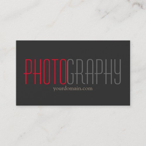 Special Grey Red Photographer Business Card