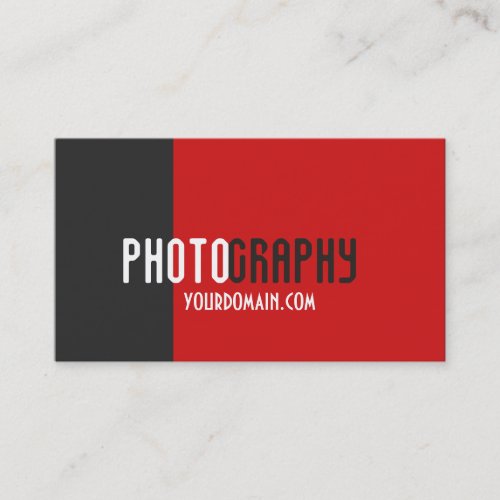 Special Grey Red Stylish Photographer Artist Business Card