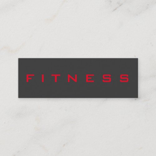 Special Grey Red Unique Personal Trainer Mini Business Card