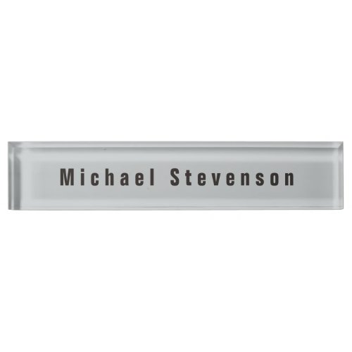Special Grey Unique Personal Business Nameplate