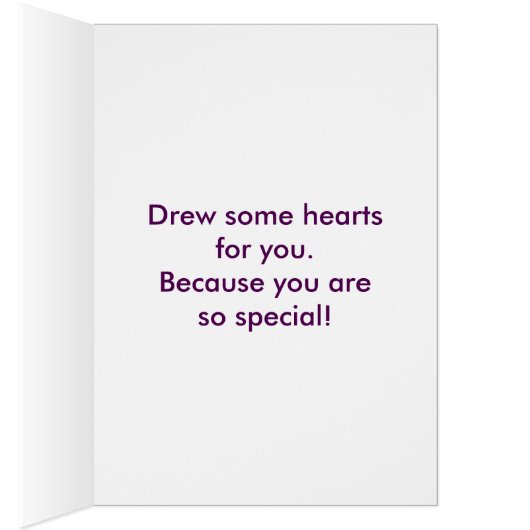 Special Hand Drawn Hearts Card (Inside (Right))