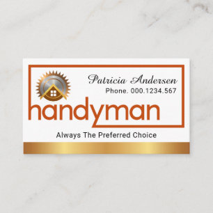Special Handyman Frame Home Repairs Business Card
