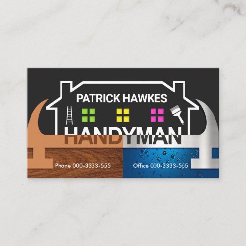 Special Handymans Hammer Home Building Business Card
