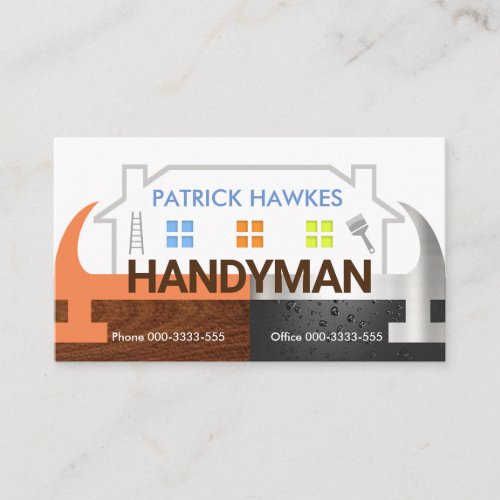 Special Handymans Hammer Home Business Card