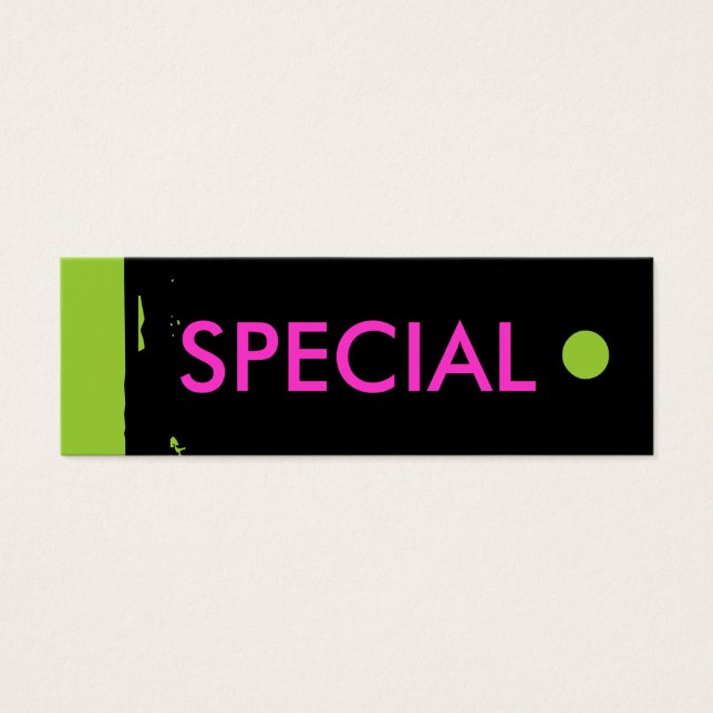 "SPECIAL" Hang Tag (Front)