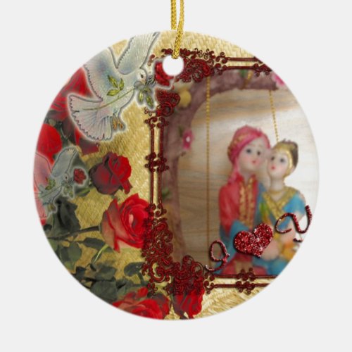 special Happy Valentine lovers to be Ceramic Ornament