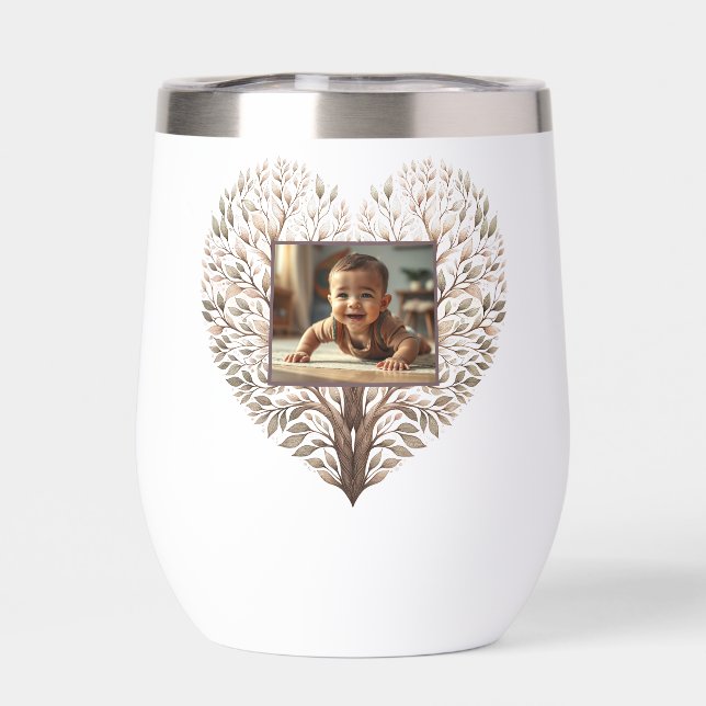 Special Heart Add Photos Water Bottle (Back)