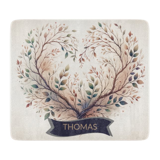 Special Heart Unique Personalized Cutting Board (Front)