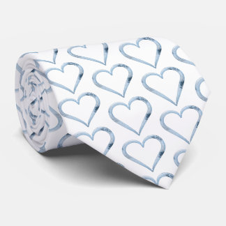 Special hearts pattern neck tie