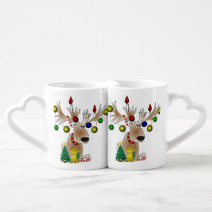 Special holiday reindeer coffee mug set