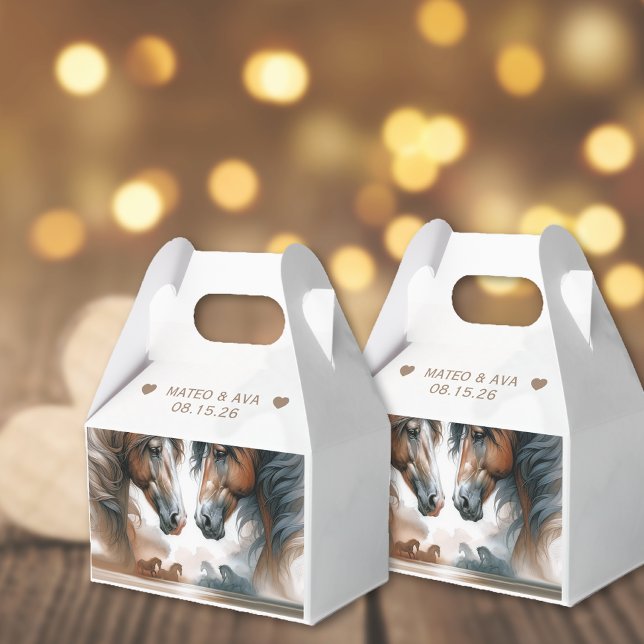 Special Horses Nature Wedding  Favor Boxes (Creator Uploaded)