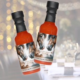 Special Horses Nature Wedding Hot Sauces