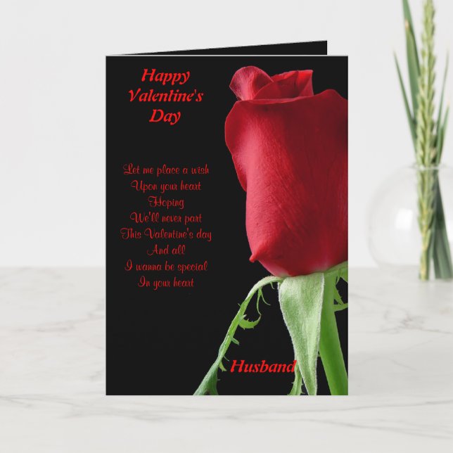 special husband valentine's day holiday card (Front)