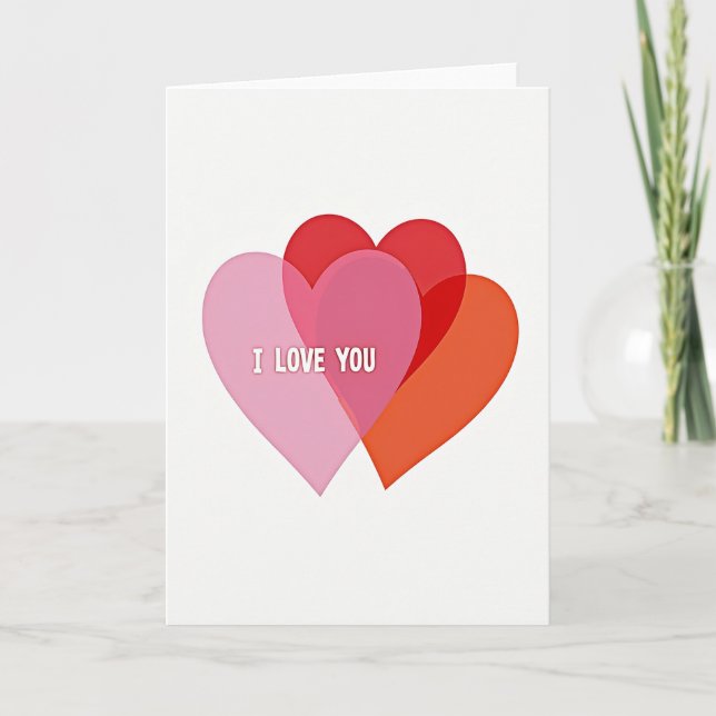 Special I Love You Hearts Card (Front)