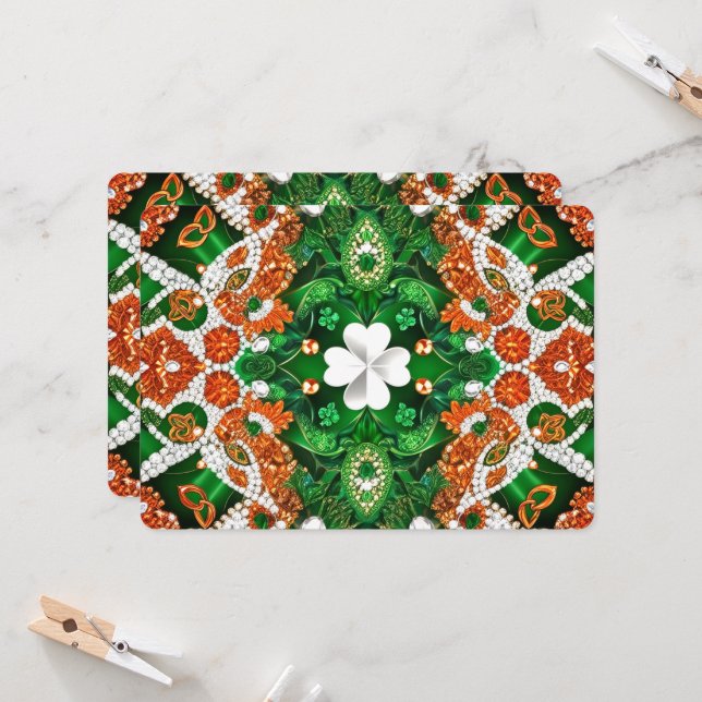 Special invitations with Ireland Colors Design  (Front/Back In Situ)