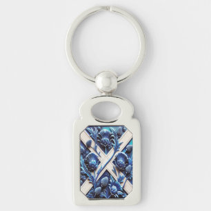 Special keychain with Scottish Thistles Design