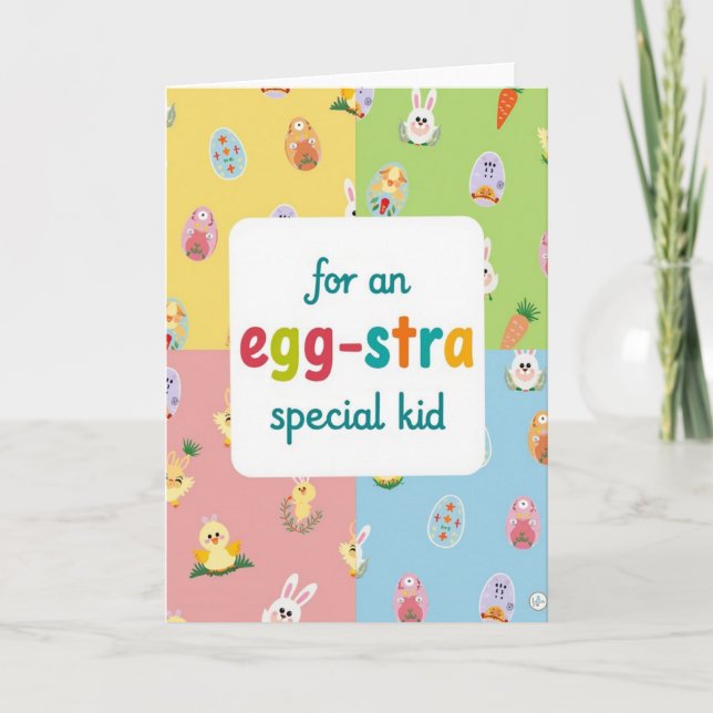 Special Kid Easter Time Card (Front)