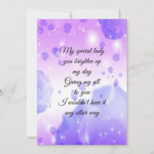 Special lady card