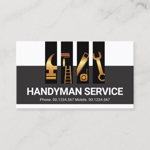 Special Layers Gold Handyman Tools Tab Business Card