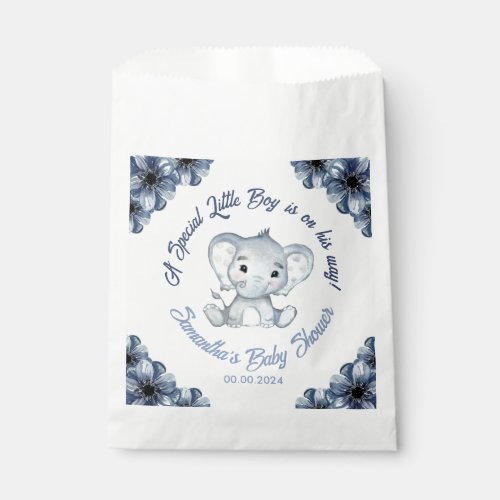 Special Little Boy on his way Elephant Favor Bag