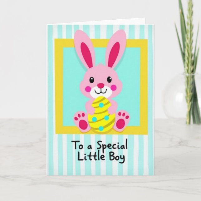 Special Little Boy Rabbit Card (Front)