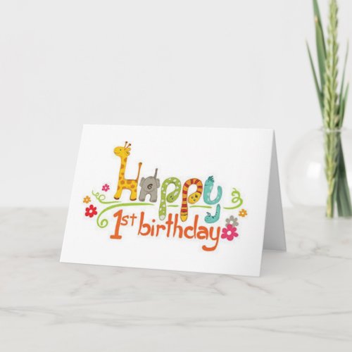 SPECIAL LITTLE BOYS 1st BIRTHDAY Holiday Card