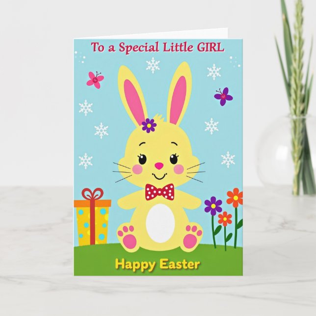 Special Little Girl Easter Card (Front)