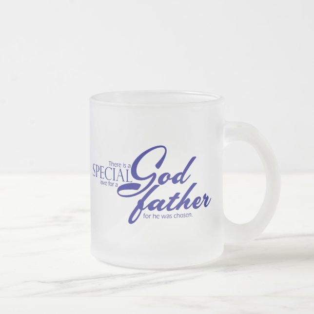 Special Love For Godfather Frosted Glass Coffee Mug (Right)
