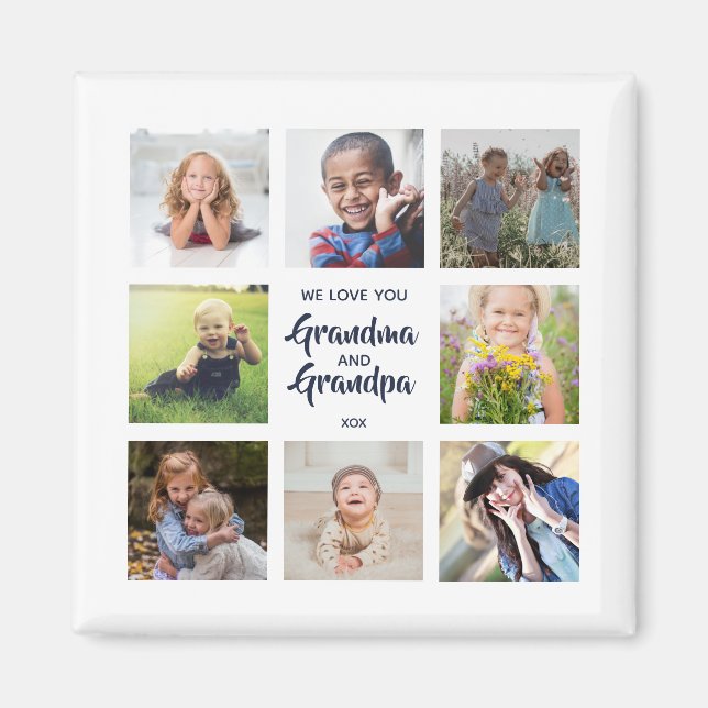  Special Magnet 8 Photos for Grandma Grandpa  (Front)