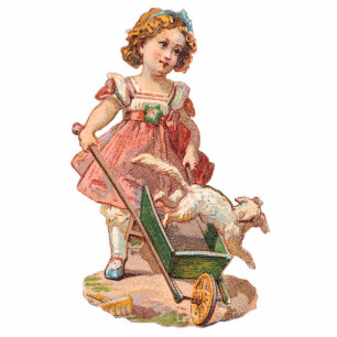 SPECIAL MAGNETS "LITTLE GIRL WITH DOG" VICTORIAN STATUETTE