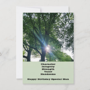 Special Man Birthday Flat Greeting Card
