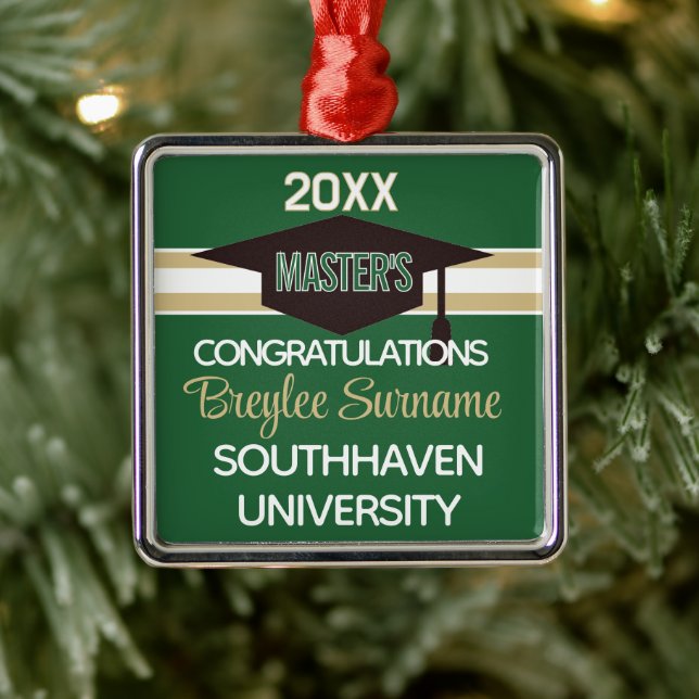 Special! Master Degree  Metal Ornament (Tree)