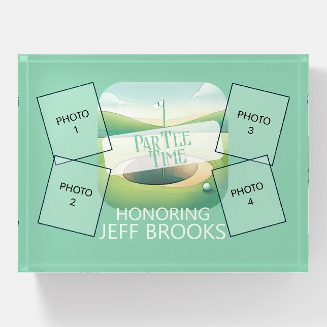 Special Memento Paperweight Add 4 Photos (Front)