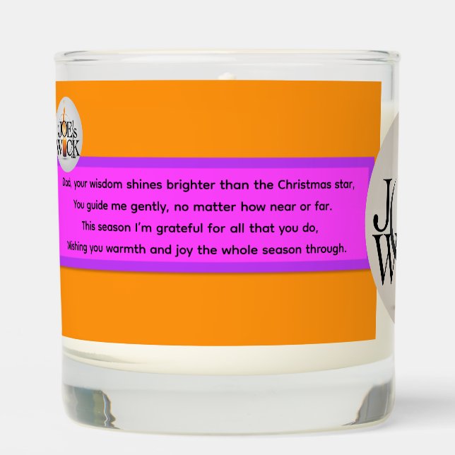 Special Message from Daughter To Father Scented Candle (Front)