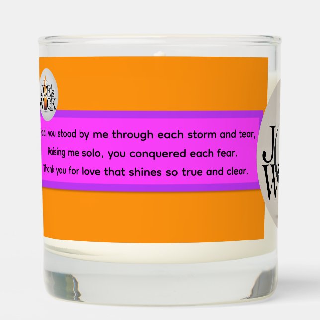 Special Message To A Father From Daughter: Print Scented Candle (Front)