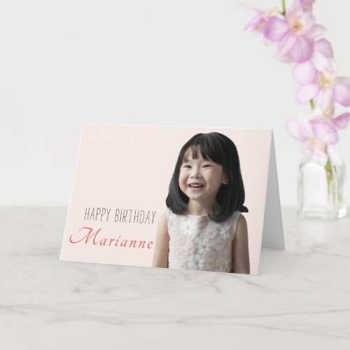 Special Modern Custom Photo Birthday Greeting Card